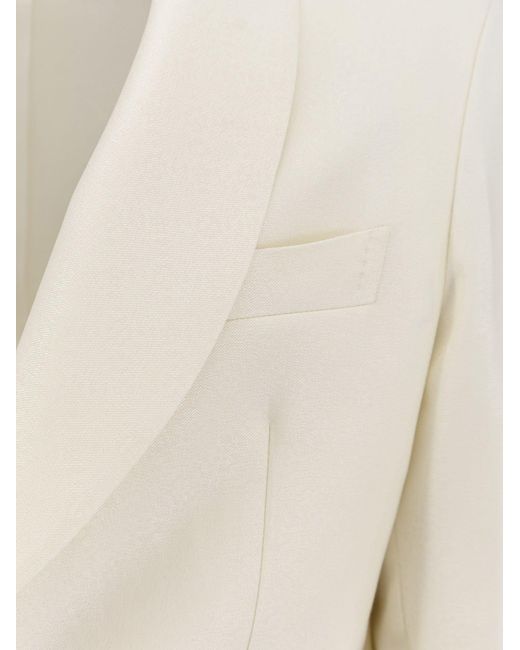 Tagliatore White Virgin Wool And Lyocell Blazer for men