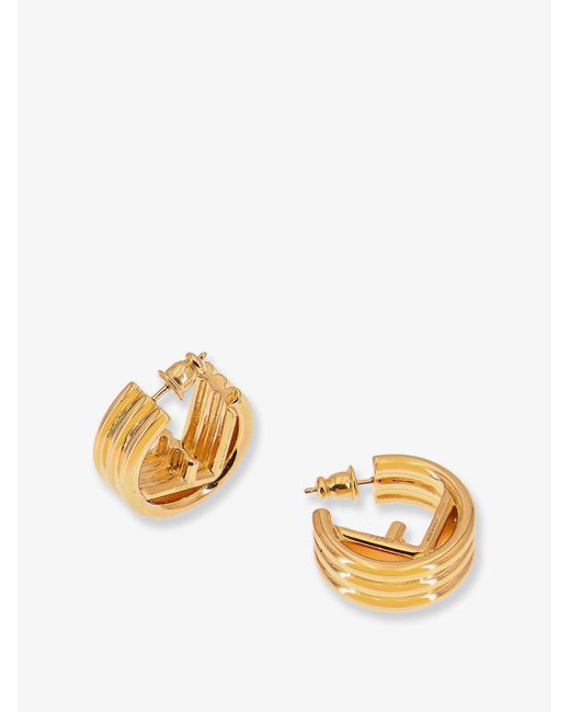 F Is Earrings-Donna di Fendi in Metallic