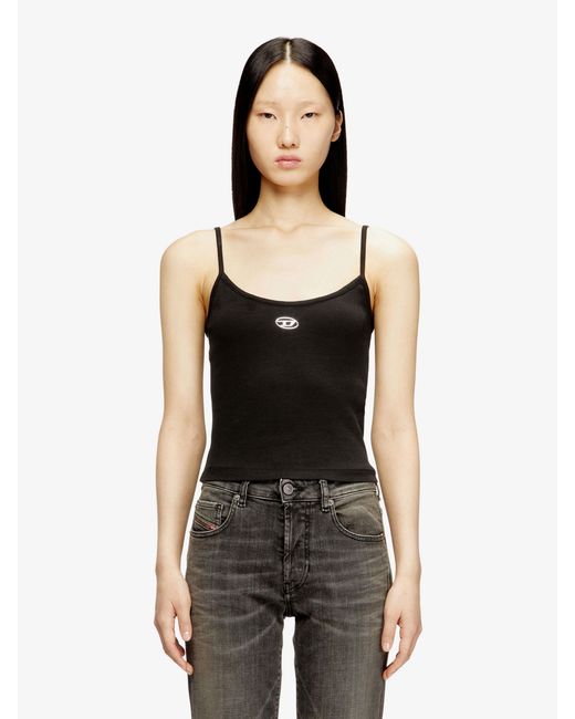 DIESEL Black Cotton Tank Top