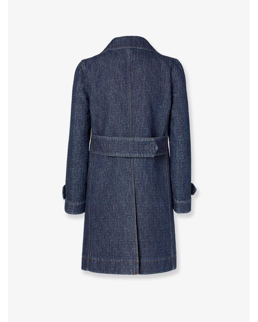 Fendi Blue Jackets Cotone