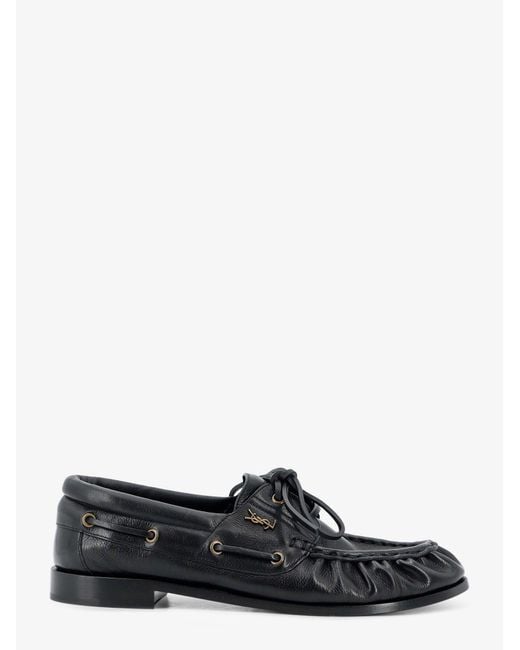 Saint Laurent White Le Loafer Bateau Leather Loafers for men