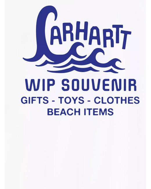 Carhartt White S/S Waves Cotton T-Shirt for men