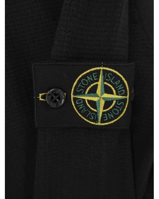 Stone Island Black Organic Cotton Sweater for men