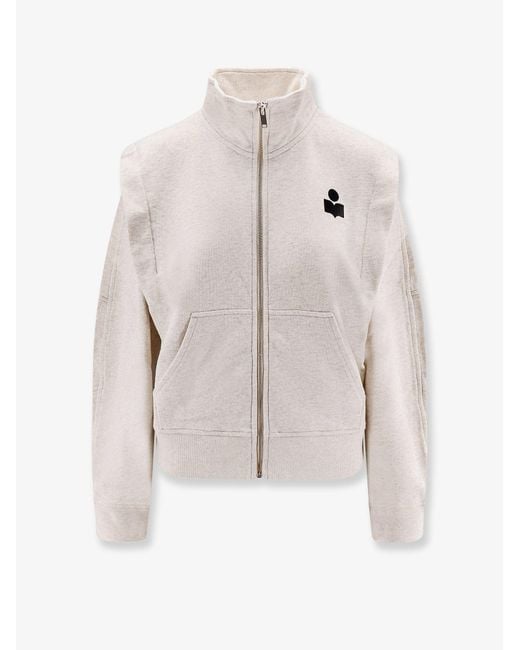 Isabel Marant White Organic Cotton Blend Sweatshirt