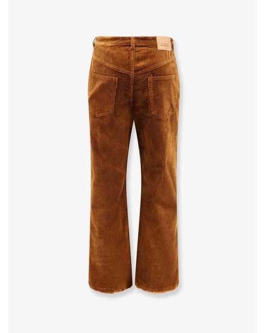 Isabel Marant Brown Ruthie Corduroy Trousers