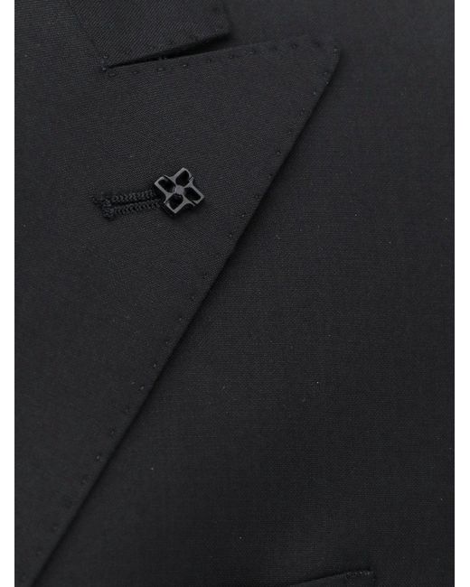 Tagliatore Blue Double-Breasted Virgin Wool Suit for men