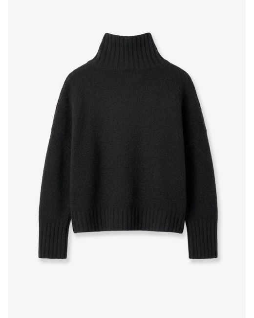 Soft Goat Black Cashmere Turtleneck