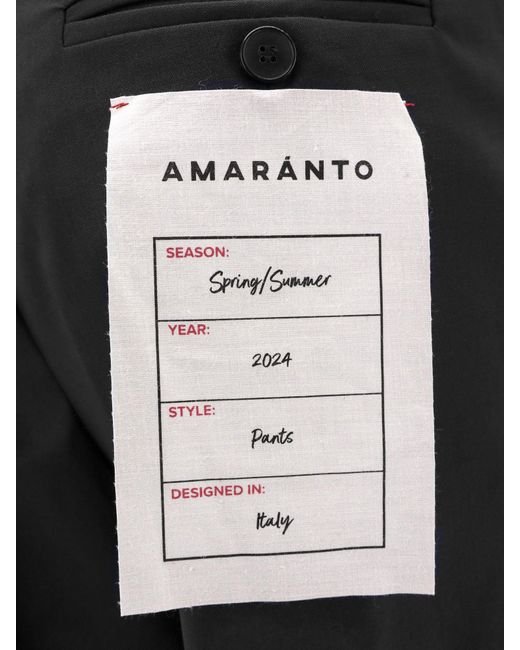 Amaranto Black Trouser for men
