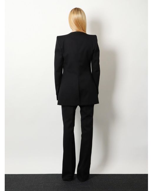 Tom Ford Black Wool And Silk Trousers