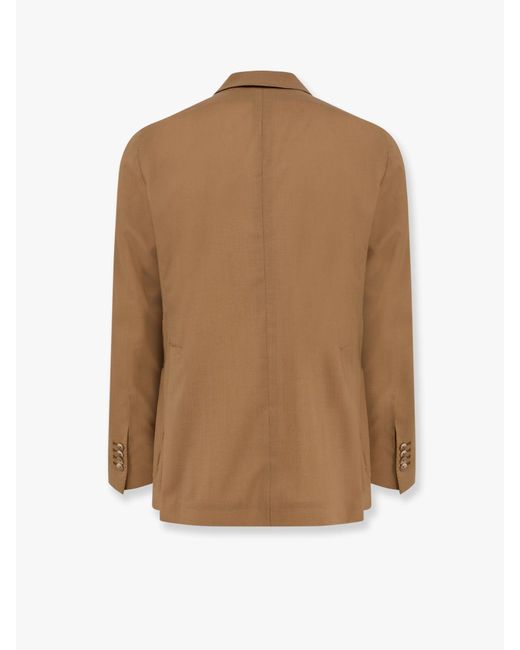 Tagliatore Brown Montecarlo Virgin Wool And Silk Blazer for men