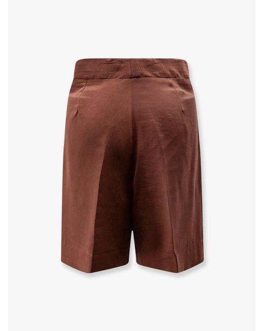 Hevò Brown Torre Lapillo Modal Blend Bermuda Shorts