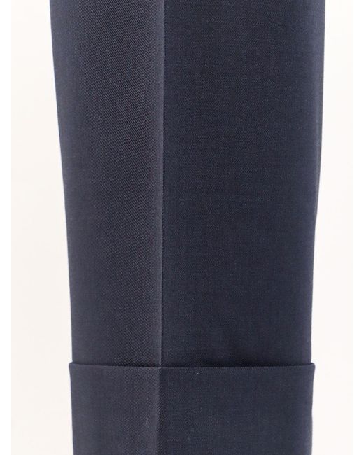 PT Torino Blue Style Stretch Wool Master Fit Trousers for men