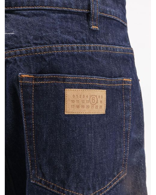 MM6 by Maison Margiela Blue Jeans With Numeric Signature Tag