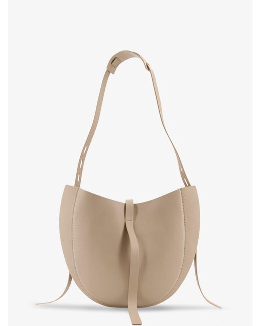 MINOBOSSI White Lizzie Leather Crossbody Bag