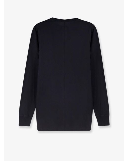 Rick Owens Blue Cotton T-Shirt for men