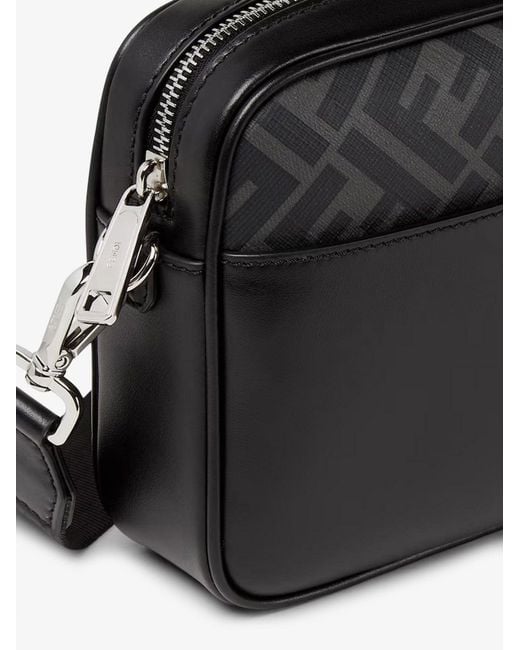 Fendi Black Camera Case Squared Ff Crossbody Bag for men
