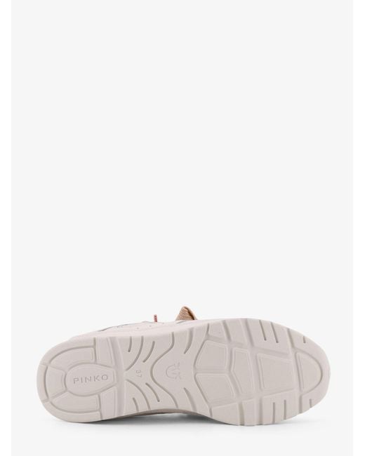 Pinko Pink Yulia Mesh Sneakers With Leather Inserts