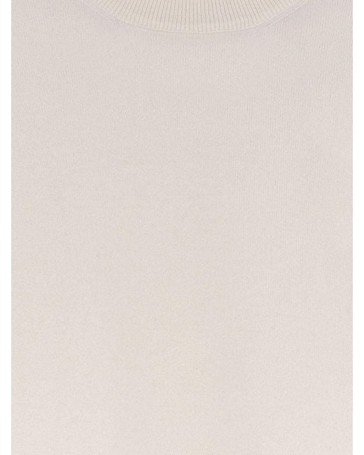 Brunello Cucinelli White Cashmere Sweater