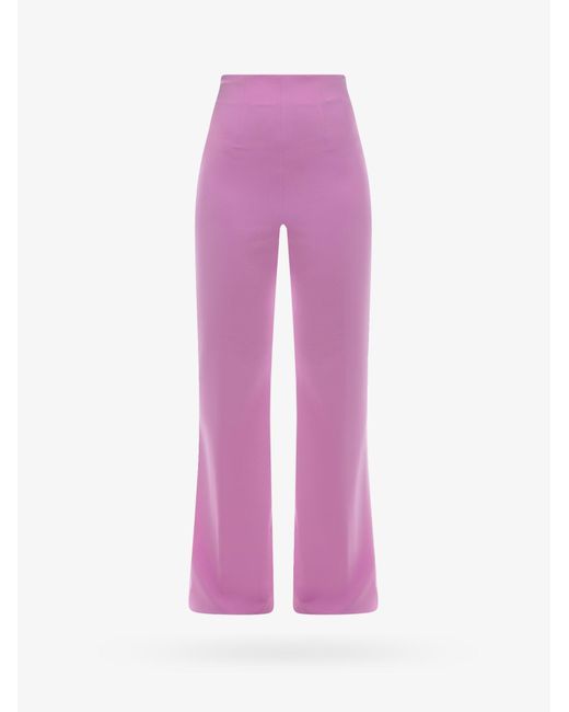 Sportmax Pink High Waist Closure With Zip Flared Pants
