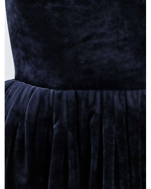 Alaïa Blue Short Velvet Dress