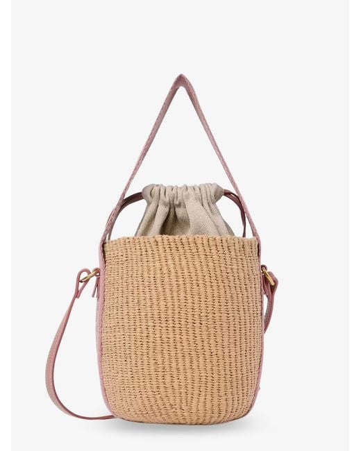 Chloé Natural Woody Raffia Bucket Bag