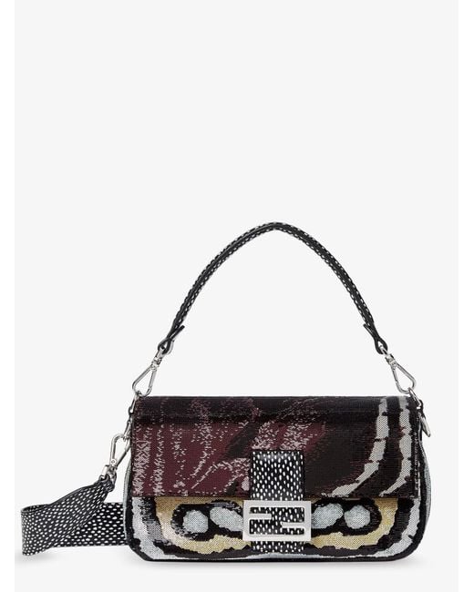 Fendi Multicolor Baguette Crossbody Bag With Night Butterfly Sequins