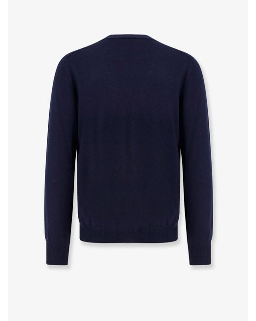 NUGNES 1920 Blue Virgin Wool Cardigan for men