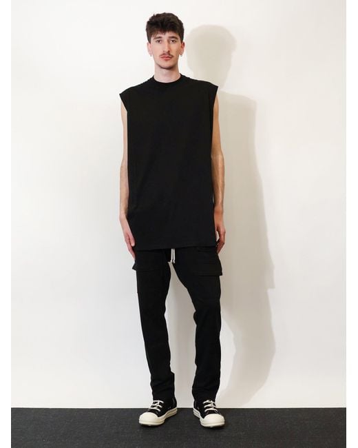 Rick Owens Black Cotton Trousers for men