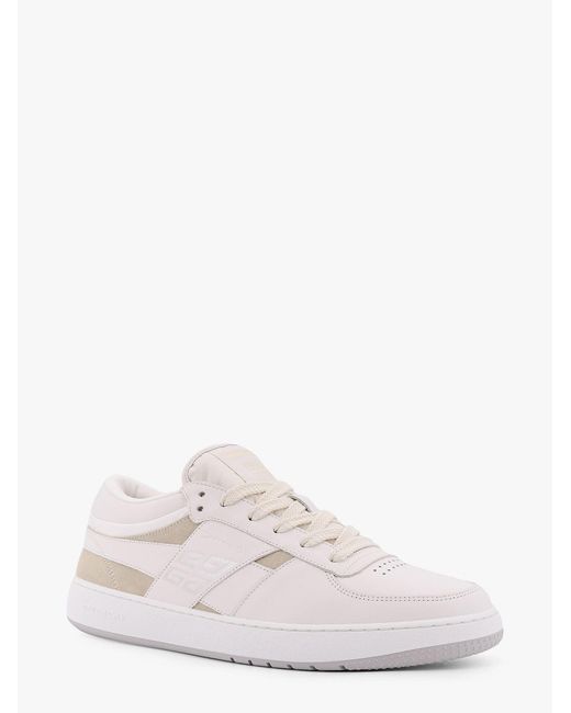 Givenchy White Leather Sneakers With 4G Logo On The Side for men