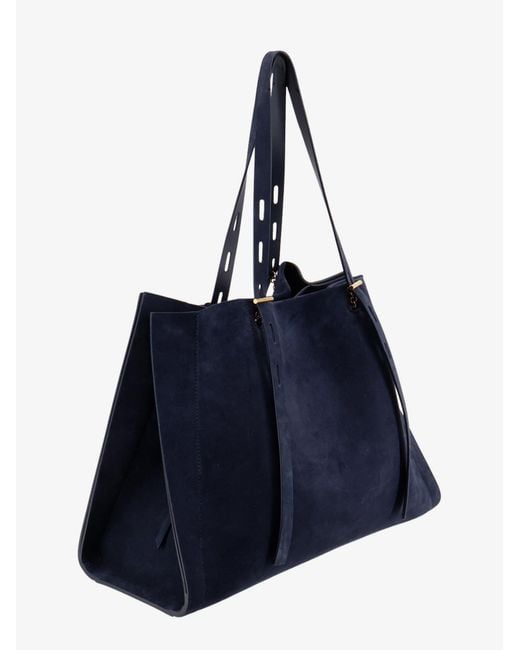 MINOBOSSI Blue Paula Suede Shoulder Bag
