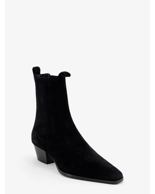 Aeyde Black Suede Ankle Boots