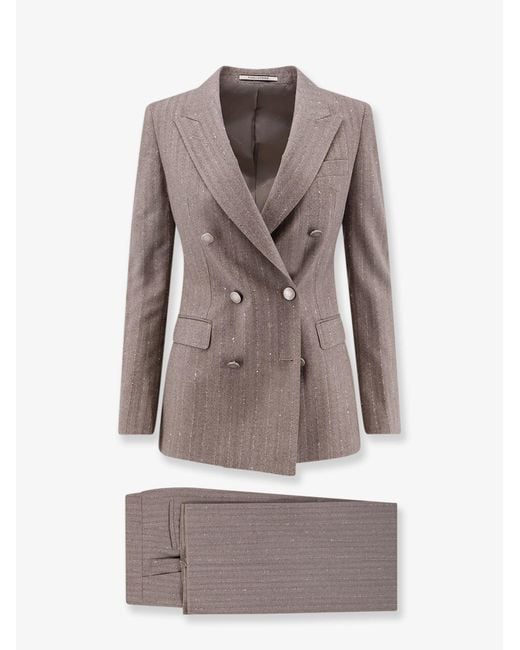 Tagliatore Gray Parigi Double-Breasted Virgin Wool Tailleur