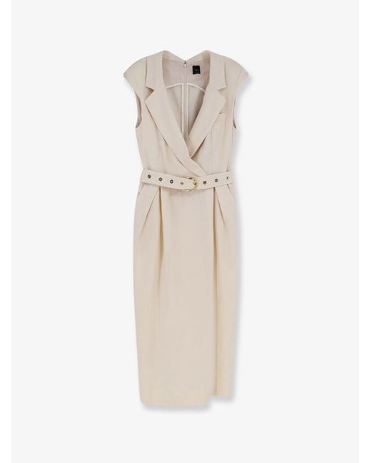 Pinko White Dress Amandine Viscose