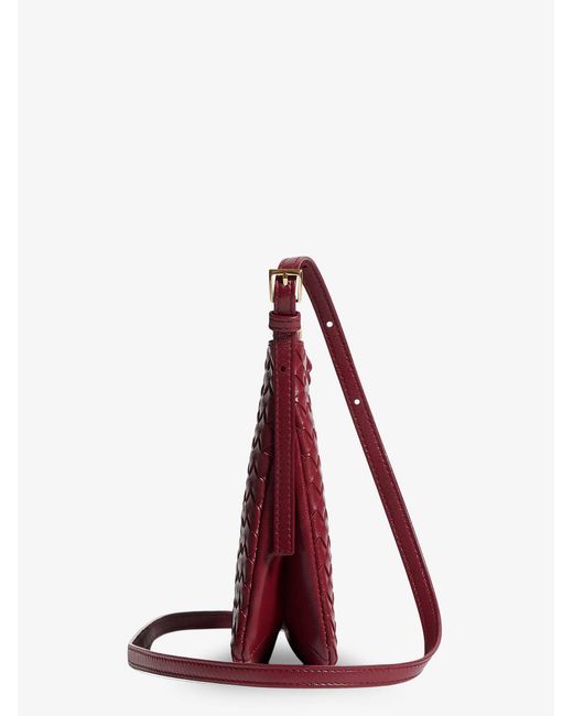 Bottega Veneta Purple Piccolo Intrecciato Clutch With Shoulder Strap
