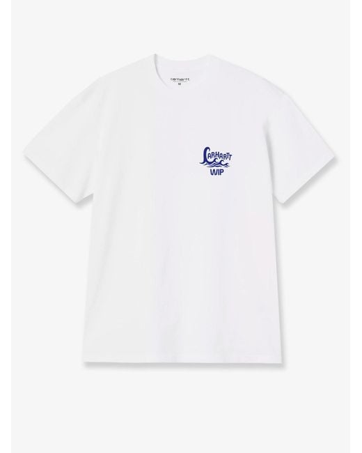 Carhartt White S/S Waves Cotton T-Shirt for men