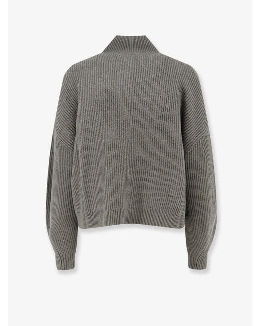 Brunello Cucinelli Gray Cashmere Cardigan