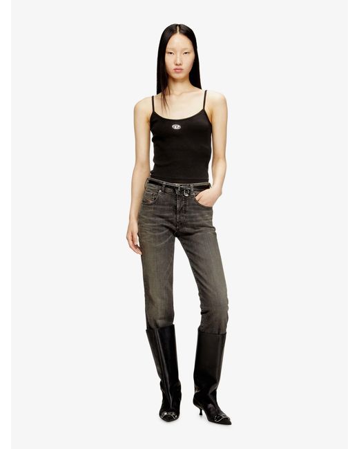 DIESEL Black Cotton Tank Top