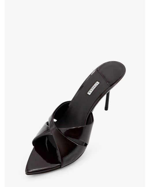 Le Silla Brown Shirley Patent Leather Sandals