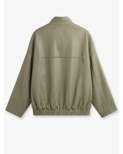 Frankie Shop Green Veren Faux Leather Jacket