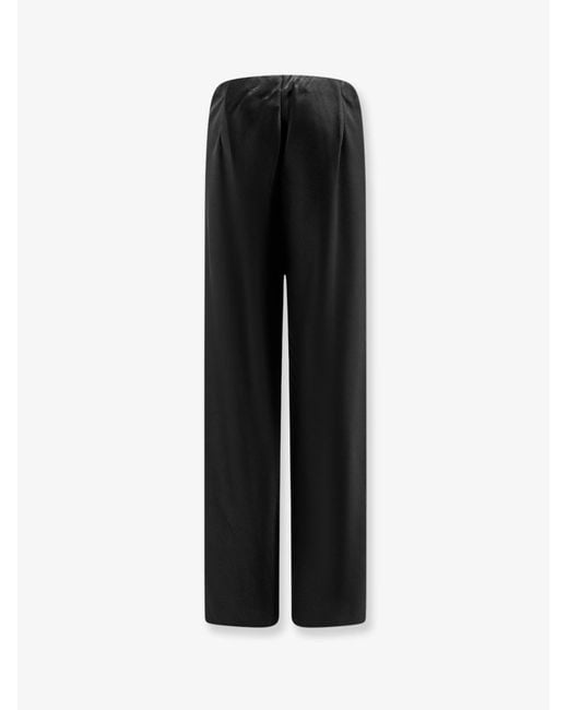 Vince Black Naia Acetate And Polyester Trousers
