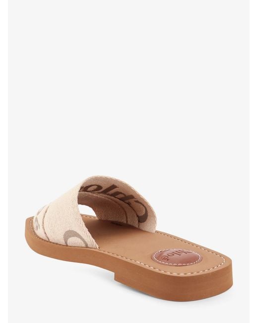 Chloé Multicolor Woody Linen Sandals