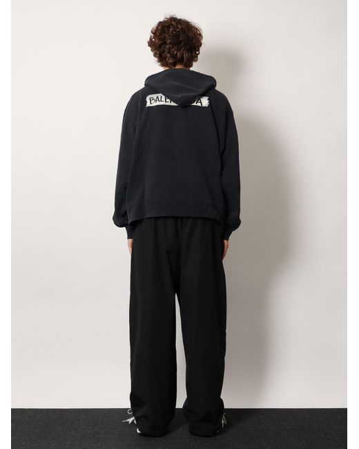 Balenciaga Blue Cotton Sweatshirt for men