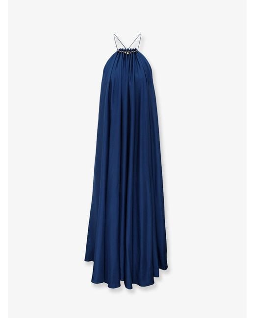 Zimmermann Blue Aster Long Silk Dress