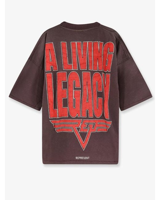 Represent Red Living Legacy Reversible Organic Cotton And Hemp T-Shirt for men