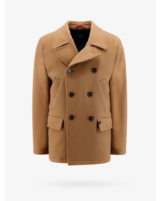 Fay Brown Coat for men
