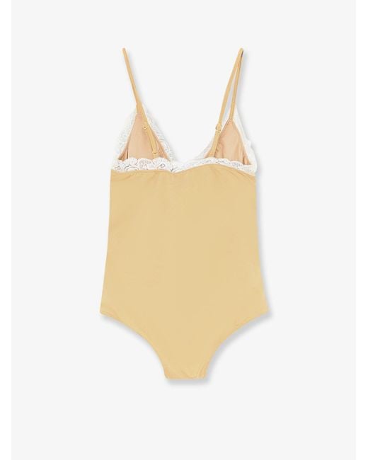 Chloé White Top Body With Lace Details
