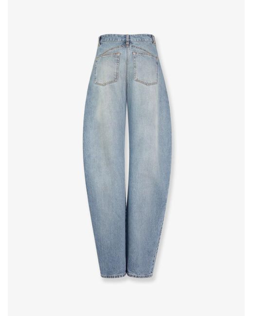 Alaïa Blue Faded Denim Jeans