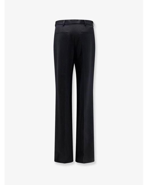 Saint Laurent Black Fluid Tailored Certified Wool Trousers for men