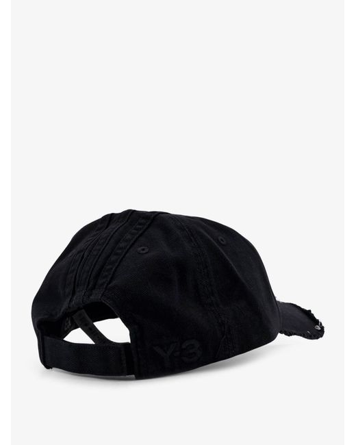 Y-3 Black Hats Cotone for men