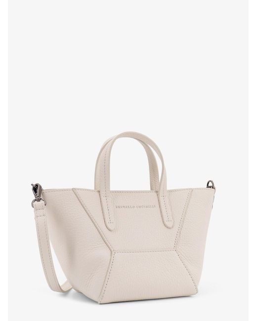 Brunello Cucinelli Natural Bc Duo Leather Crossbody Bag